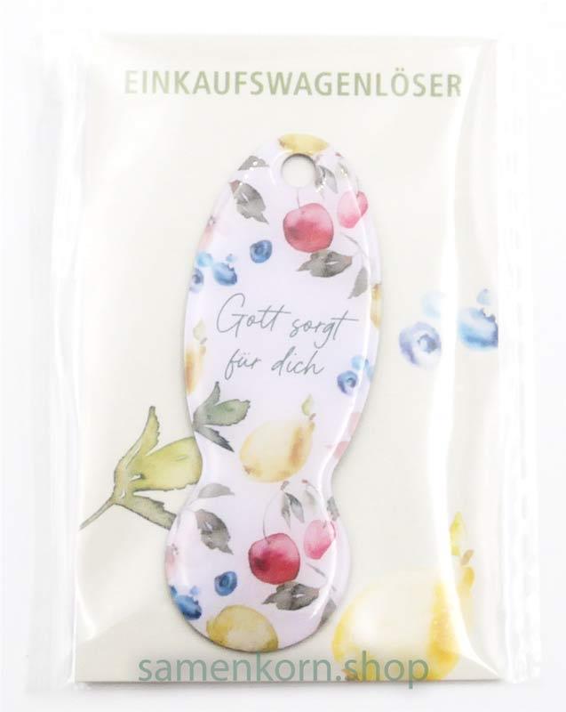 Einkaufswagenlöser "Gott sorgt für dich"