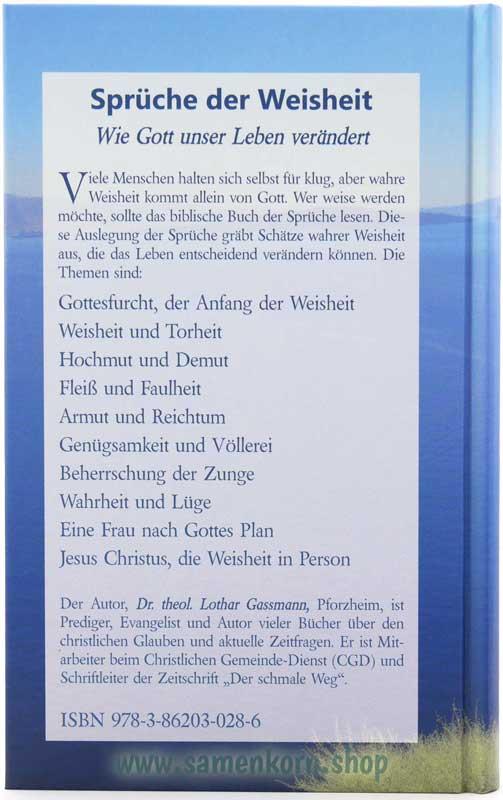 Sprüche der Weisheit - Auslegung/Buch - L. Gassmann