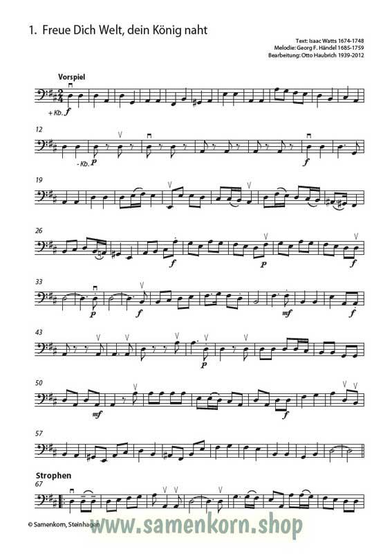 Advents- und Weihnachtsmelodien / Stimmenauszüge Violoncello/Kontrabass