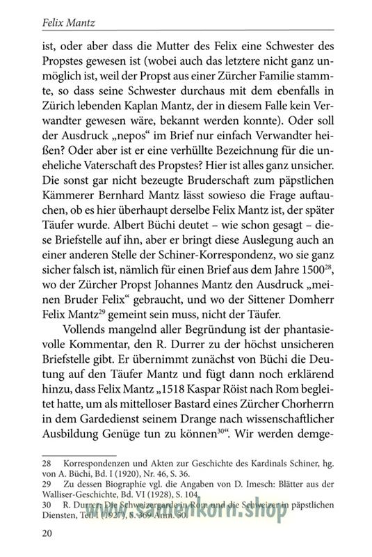 Felix Mantz / Buch