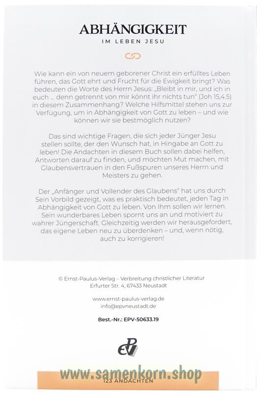 Abhängigkeit im Leben Jesu / Buch