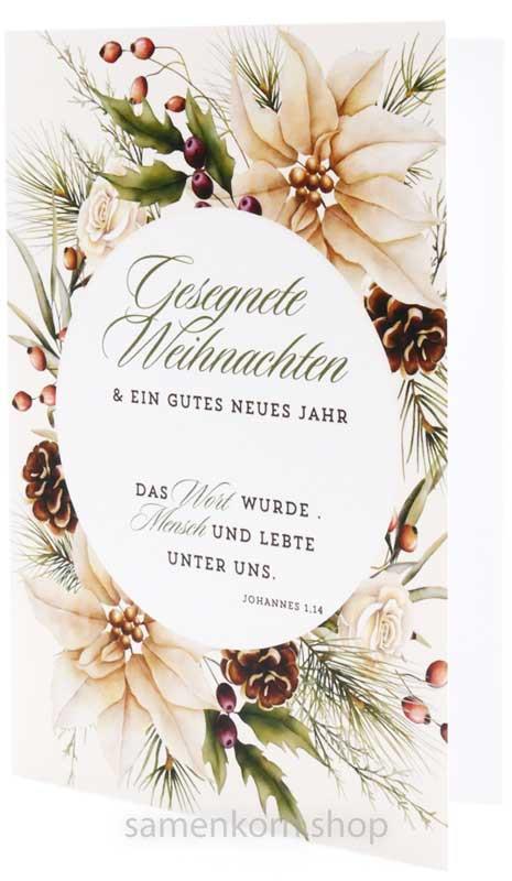 Faltkarte "Gesegnete Weihnachten" Joh.1,14