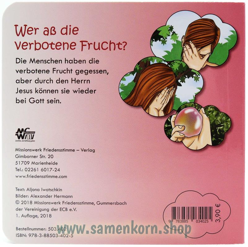 Wer aß die verbotene Frucht? / Pappebuch