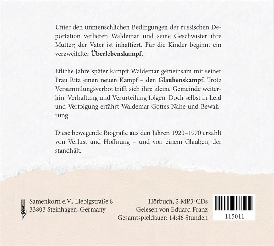 Der Überlebenskampf & Der Glaubenskampf / MP3 Hörbuch