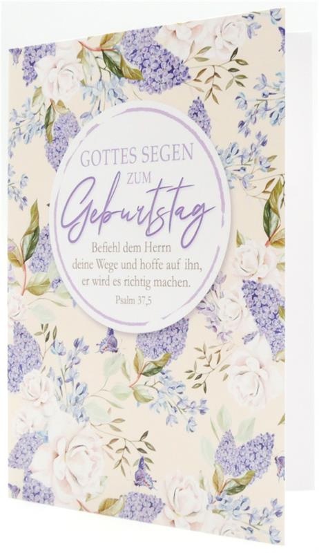 Faltkarte "Gottes Segen zum Geburtstag" Ps. 37,5