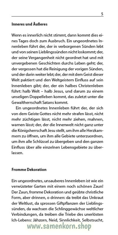 Heiligung, Band 23  Reihe Orientierung / Heft