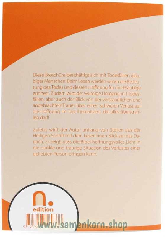 Gedanken über die Hoffnung im Tod / Heft