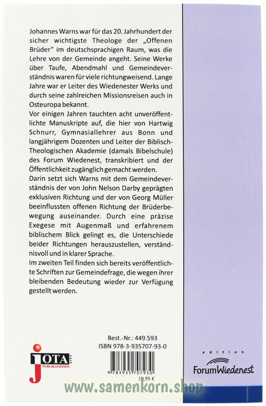 Gemeinde nach dem Neuen Testament / Buch