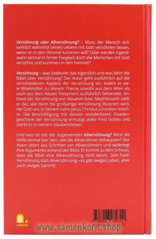 Versöhnung statt Allversöhnung / Buch