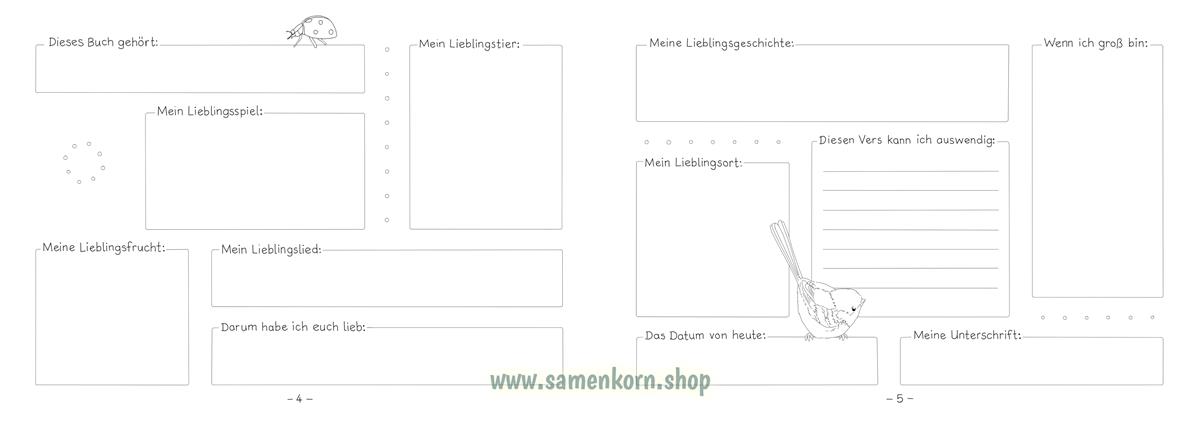 Freundebuch für Kleine "Junge Spatzen"