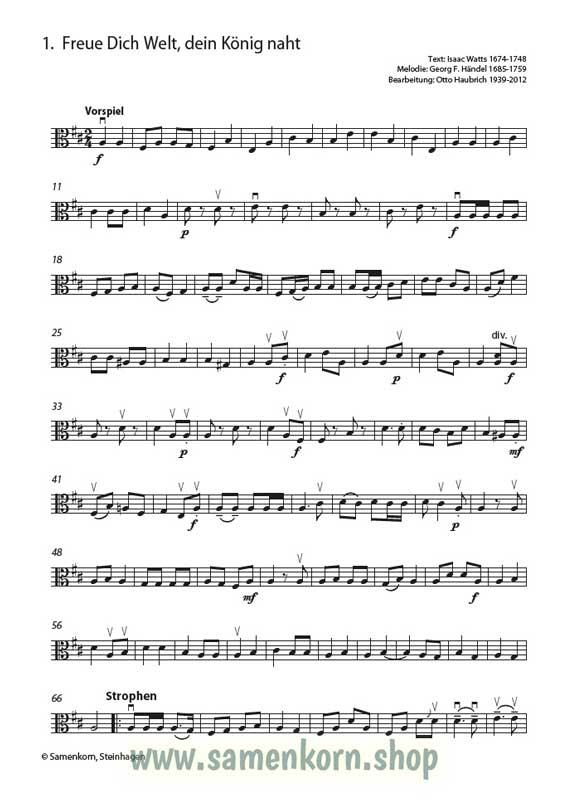 Advents- und Weihnachtsmelodien / Stimmenauszüge Viola