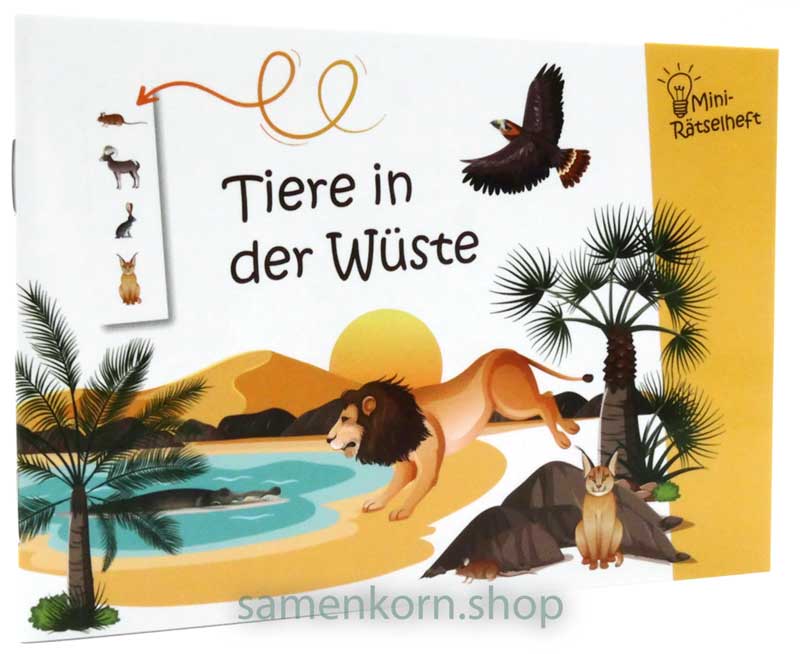 Mini-Rätselheft - Tiere in der Wüste  / Heft