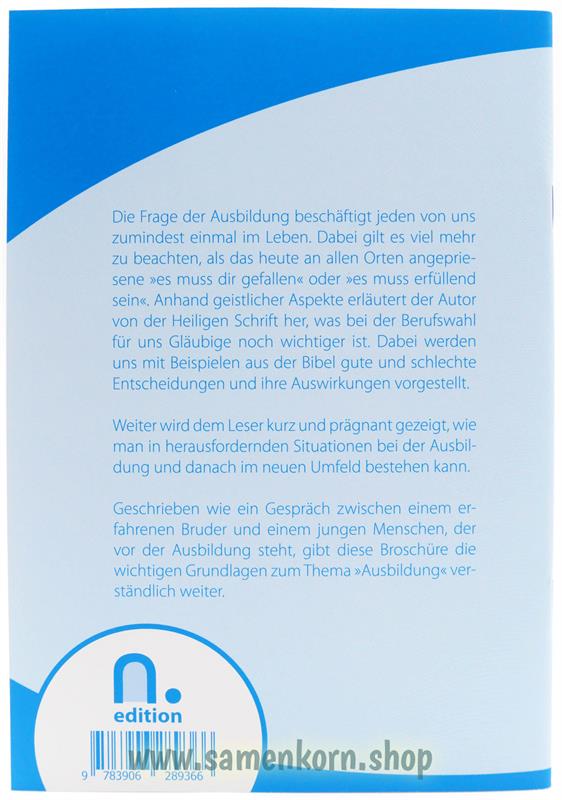 Gedanken über die Ausbildungszeit / Heft
