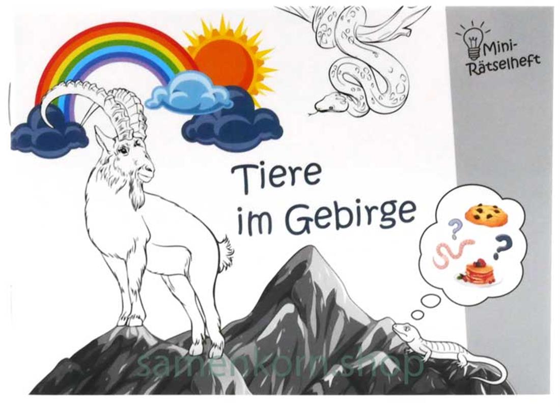 Mini-Rätselheft - Tiere im Gebirge  / Heft