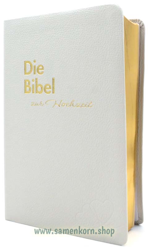 Die Traubibel, weiß, Leder,  Luther 1912 / Buch
