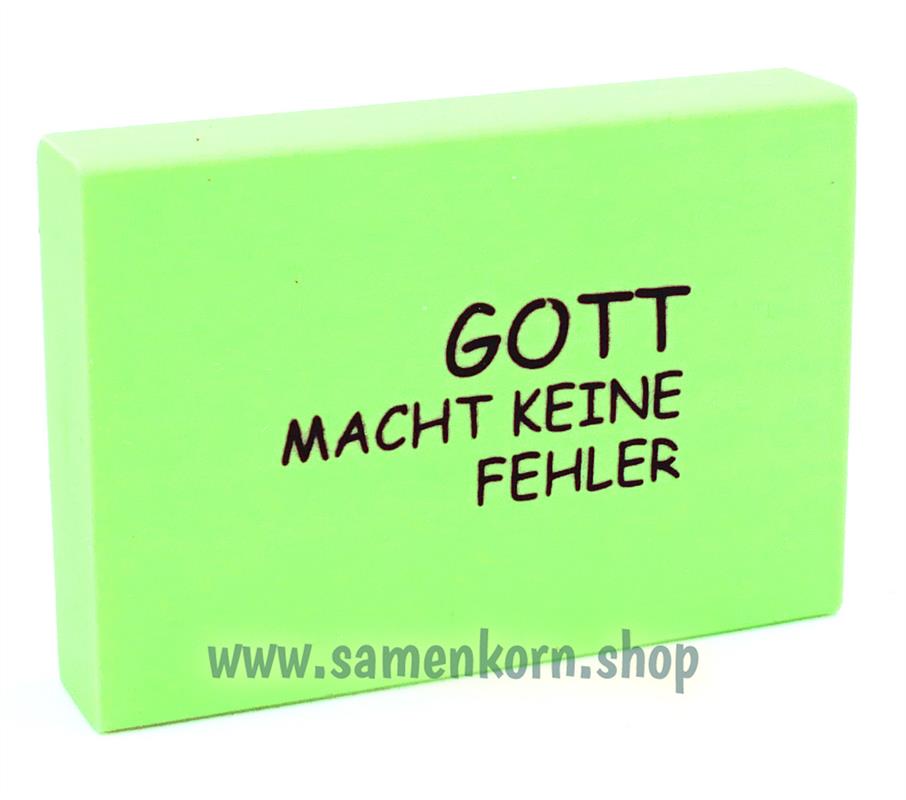 Radiergummi Neon "Gott macht keine Fehler", pink