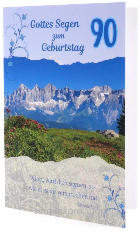 Faltkarte Geburtstag 90 Jahre / 5.Mose 15,6
