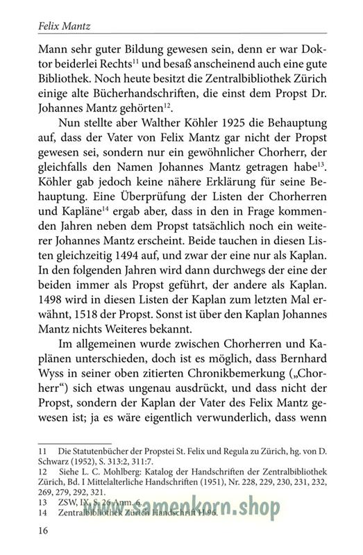 Felix Mantz / Buch