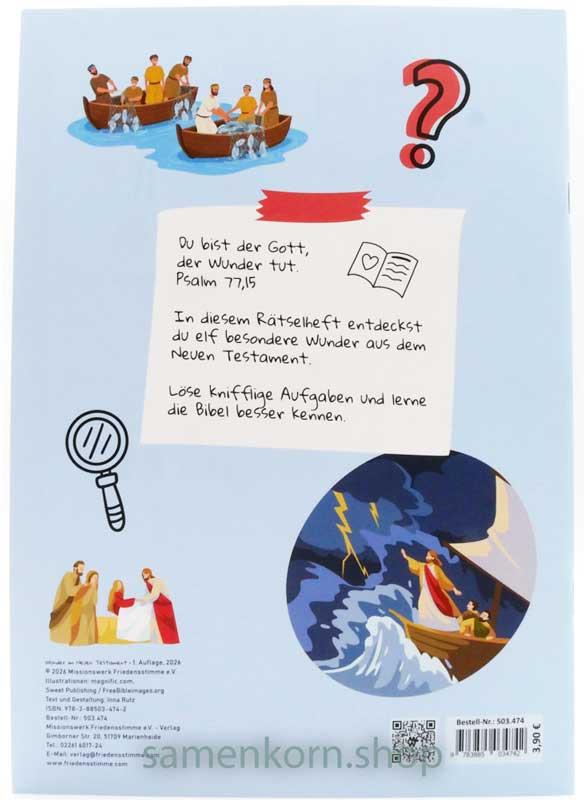 Bibel-Rätselheft - Wunder im Neuen Testament  / Heft