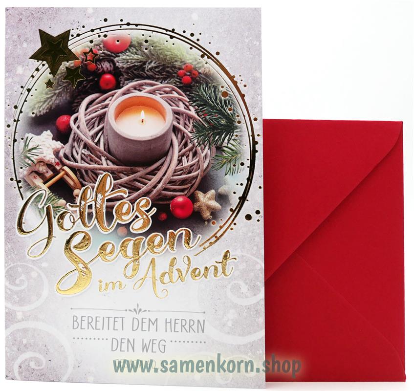 Faltkarte "Gottes Segen im Advent" Jes.40,3