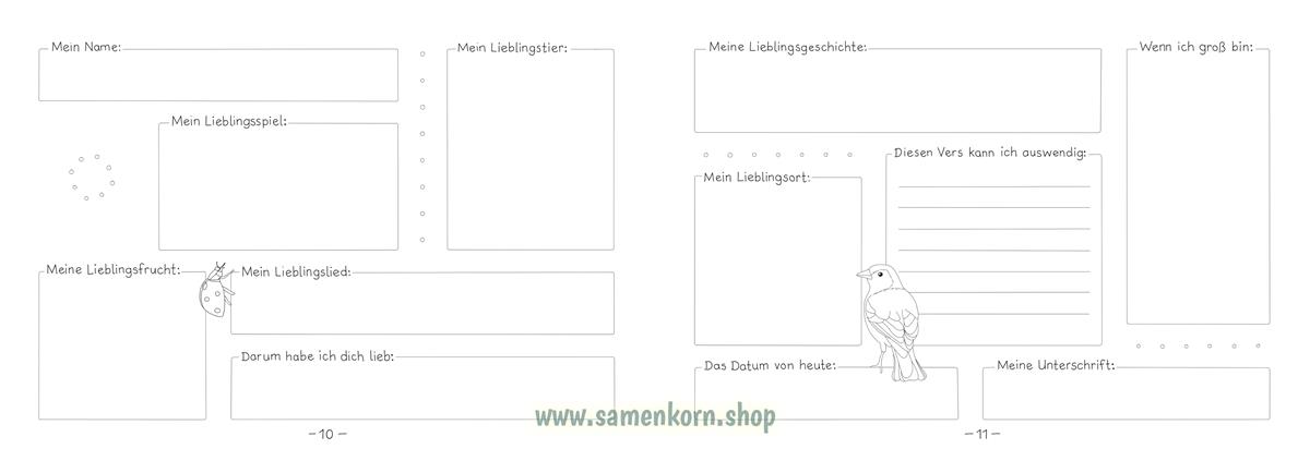Freundebuch für Kleine "Junge Spatzen"