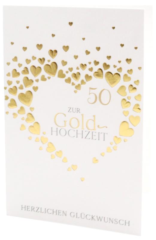 Faltkarte "Zur Gold Hochzeit" Matt. 28,20