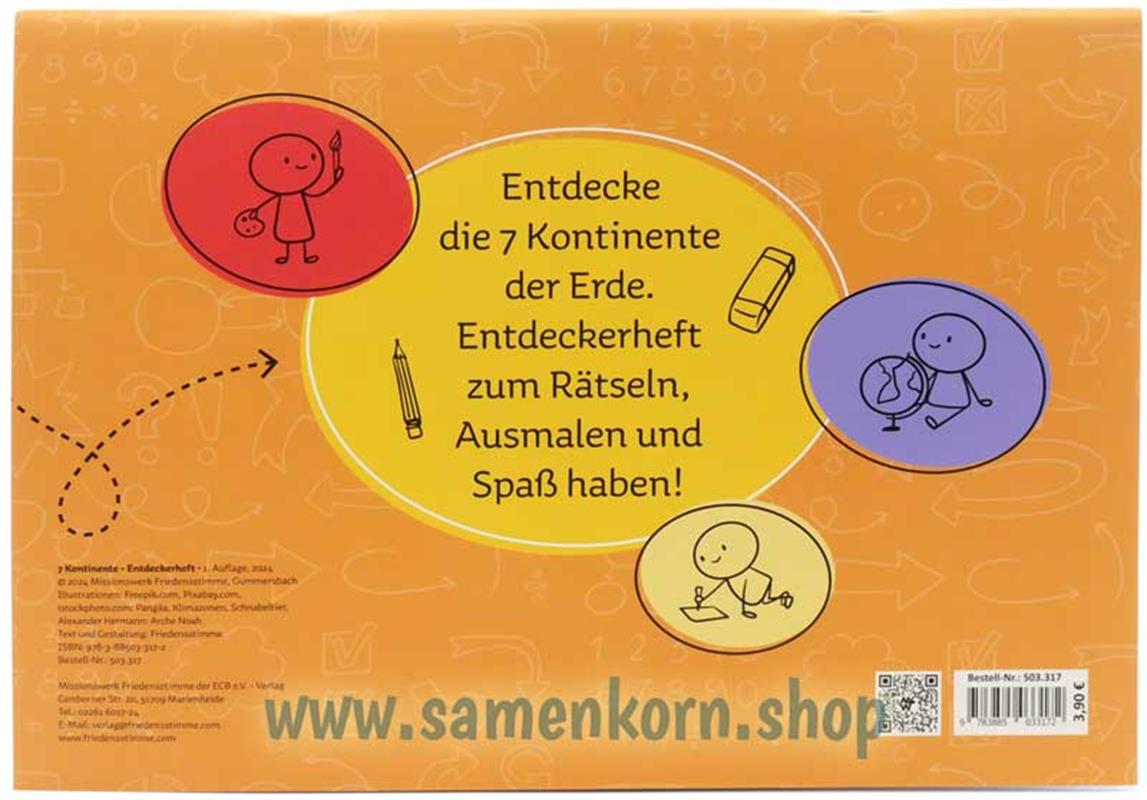 Entdeckerheft - 7 Kontinente / Malheft