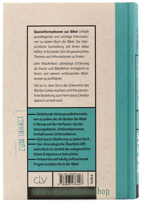 Basisinformationen zur Bibel / Buch