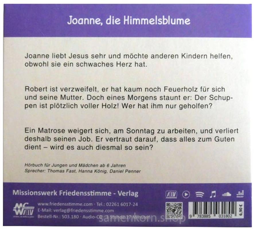 Joanne, die Himmelsblume / CD-Hörbuch