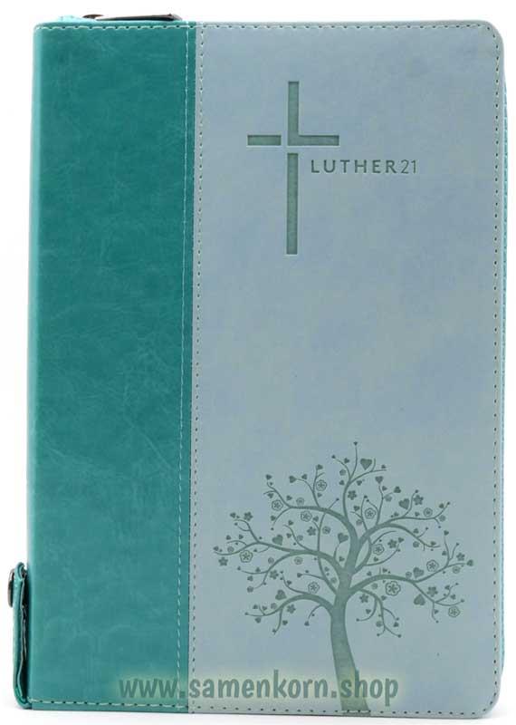 Luther21 - ST, GR, RV, SS - Kunstleder Blau/Türkis