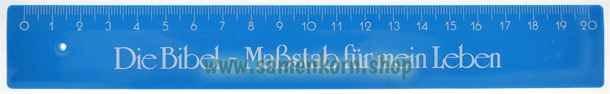 Lineal "Bibel - Maßstab für mein Leben", blau