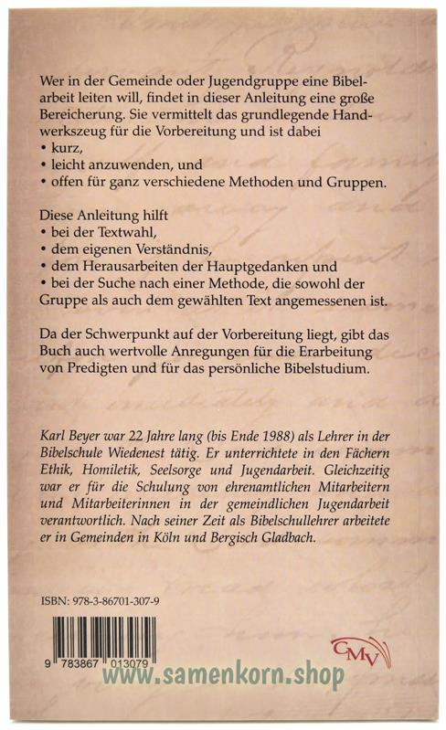 Wie bereite ich eine Bibelarbeit vor? / Buch
