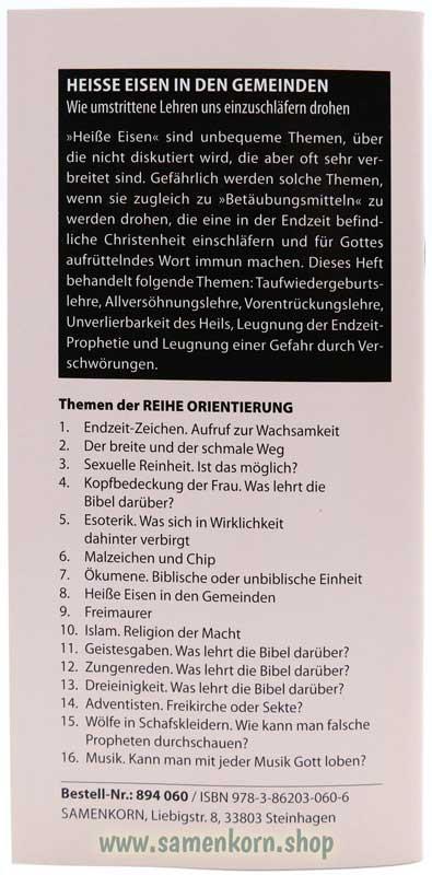 Heiße Eisen in den Gemeinden, Band 8  Reihe Orientierung / Heft