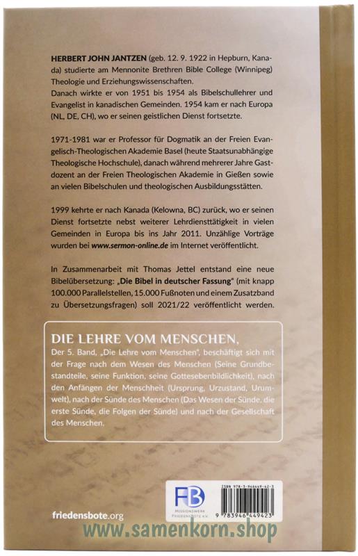 Die Lehre vom Menschen - Bd. 5 / Buch