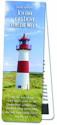 Magnet-Lesezeichen mit Bibel-Register "Ich bin das Licht..."