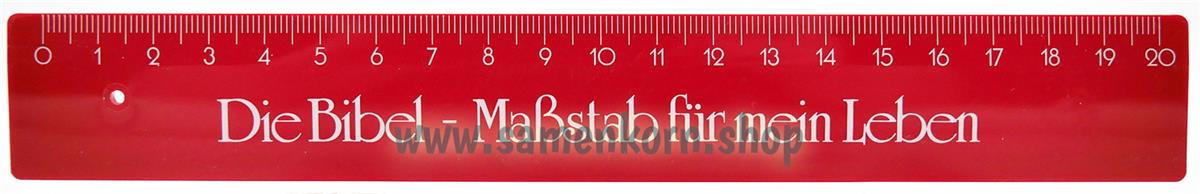 Lineal "Bibel - Maßstab für mein Leben", blau