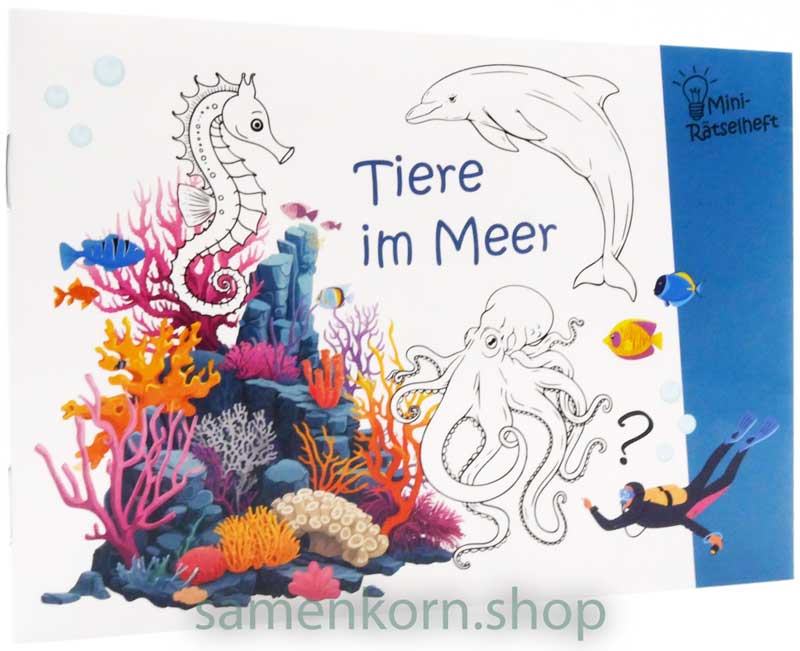 Mini-Rätselheft - Tiere im Meer  / Heft