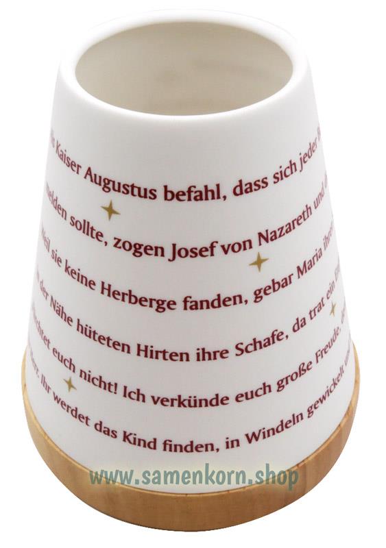 Porzellan Windlicht "Weihnachtsgeschichte"