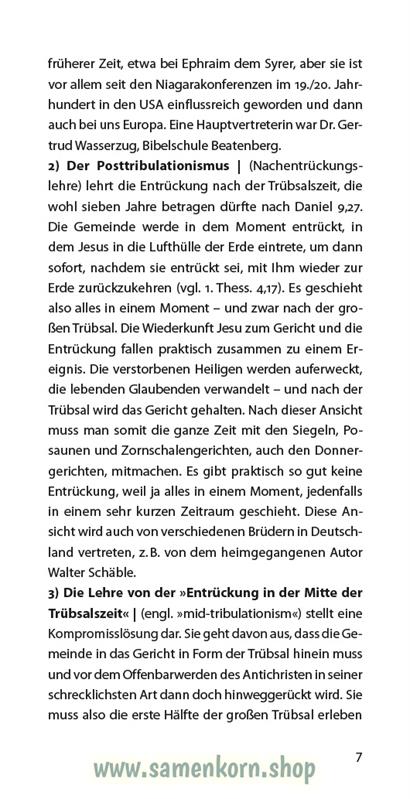 Entrückung der Gemeinde, Band 27 Reihe Orientierung / Heft