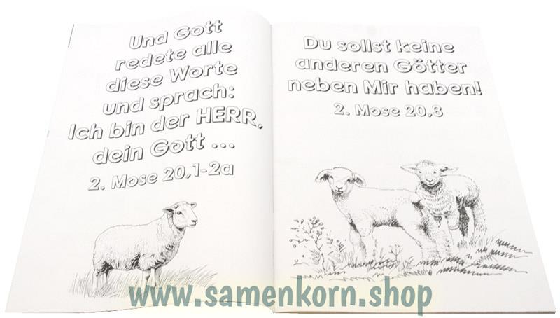 Malheft mit Bibelversen / Heft