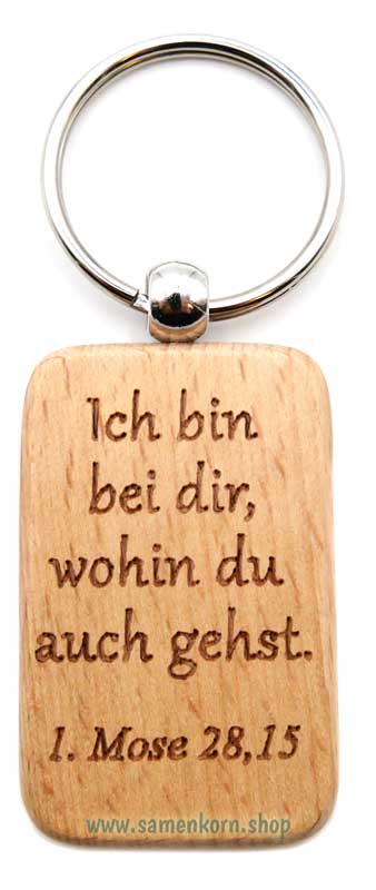 Schlüsselanhänger "Ich bin bei dir" aus Holz