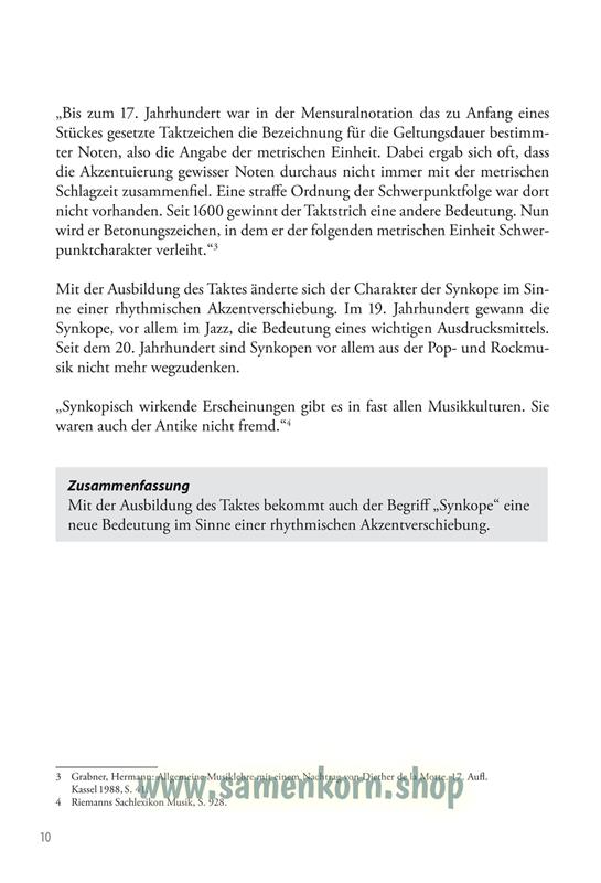 Regel oder Ausnahme / Das Wesen der Synkopen / Buch