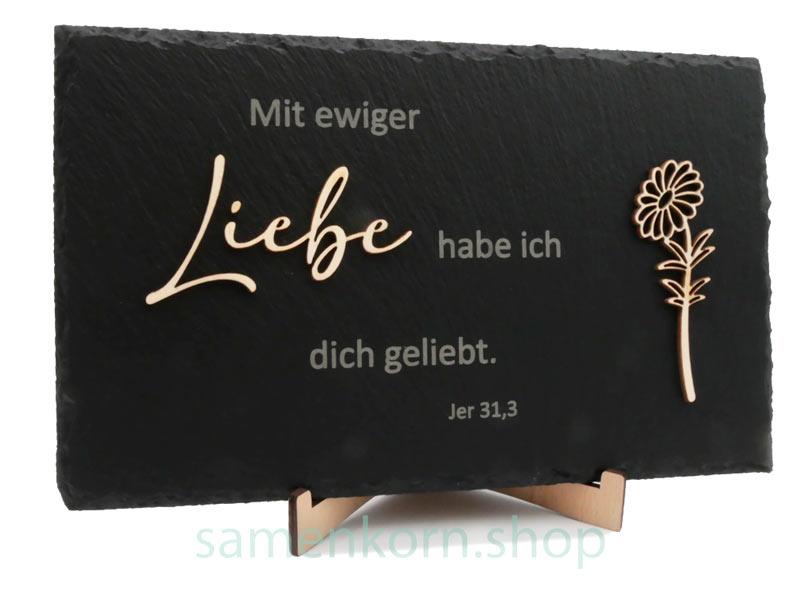 Schiefertafel – Mit ewiger Liebe