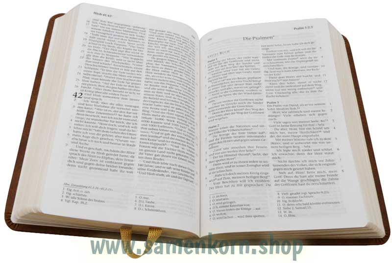 Elberfelder Pocketbibel, Leder Unique, Toffee braun/ Buch