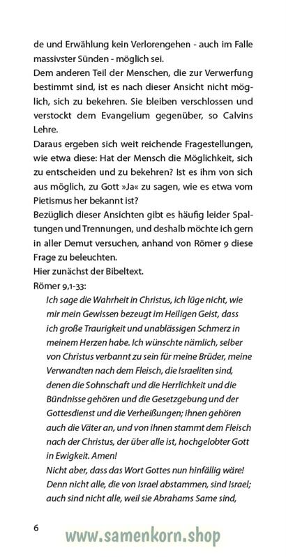 Erwählung und Bekehrung, Band 28 Reihe Orientierung / Heft