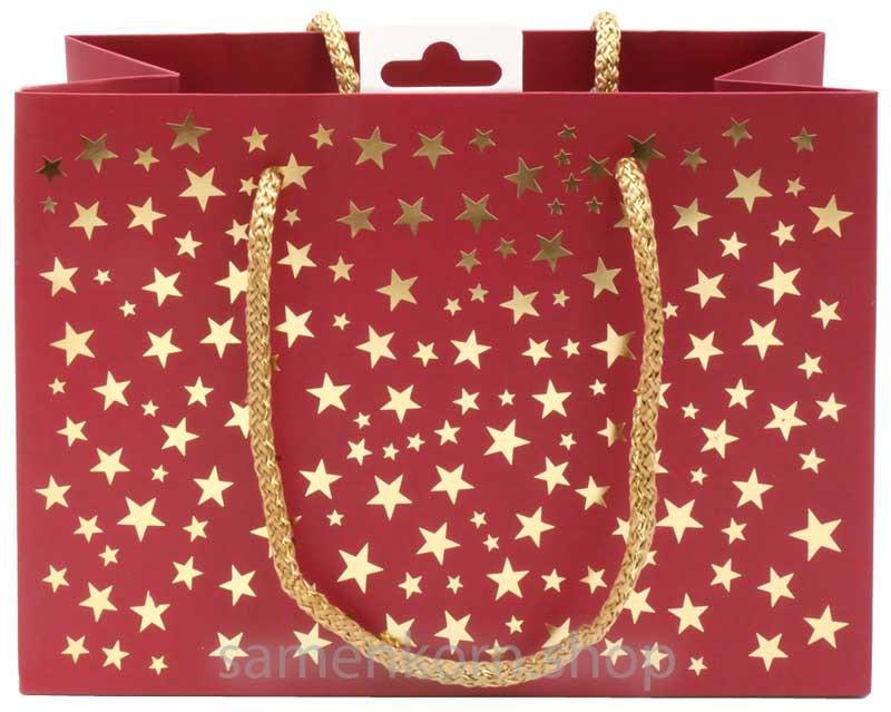 Geschenktasche 23x16 rot-gold