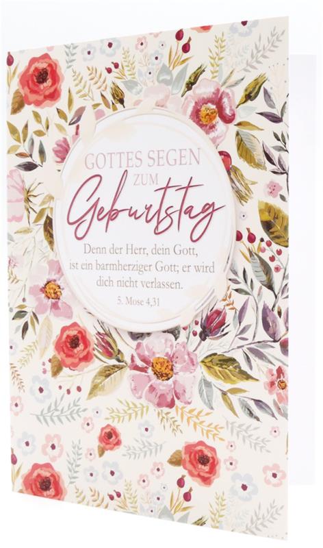 Faltkarte "Gottes Segen zum Geburtstag" 5.Mose 4,31